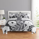 Mainstays Rich Black Floral 10 Piece Bed in a Bag Comforter Set with Sheets, Queen