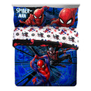 Marvel Spiderman Blue 7 Piece Full Bed Set w/ Sham, 100% Microfiber