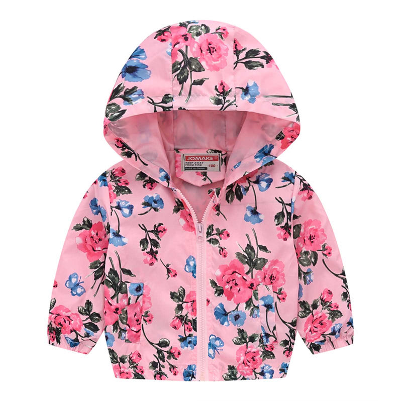 Mchoice Toddler Jacket Coat with Zipper Fall Winter Hooded Coat for Baby Boys and Girls Long Sleeve Cute Printed Warm Outwear on Clearance