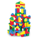 Melissa & Doug Wooden Building Blocks Set - 100 Blocks in 4 Colors and 9 Shapes