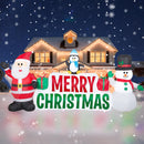 10ft Long Christmas Inflatables, Merry Christmas Sign with Santa Claus,