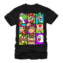 Men's Nintendo Mario Cast Graphic Tee Black Large