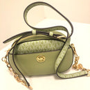 Michael Kors Jet Set Glam Smalll Crossbody Bag Purse Leather Handbag Light Sage