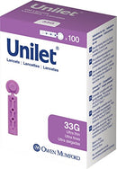 Owen Mumford Unilet Micro Thin Lancets (33G), 100 Count