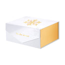 PACKHOME Gift Box, Gold Magnetic Gift Box with Lid for Christmas, 9x6.5x3.8 inches (Snowflake)