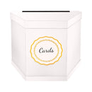 PKGSMART Card Box, White Wedding Card Box, Card Receiving Box, 12x10x10 inch