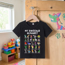 Toddler Dinosaur Alphabet Print T-Shirt - Black, Size 4-5Y