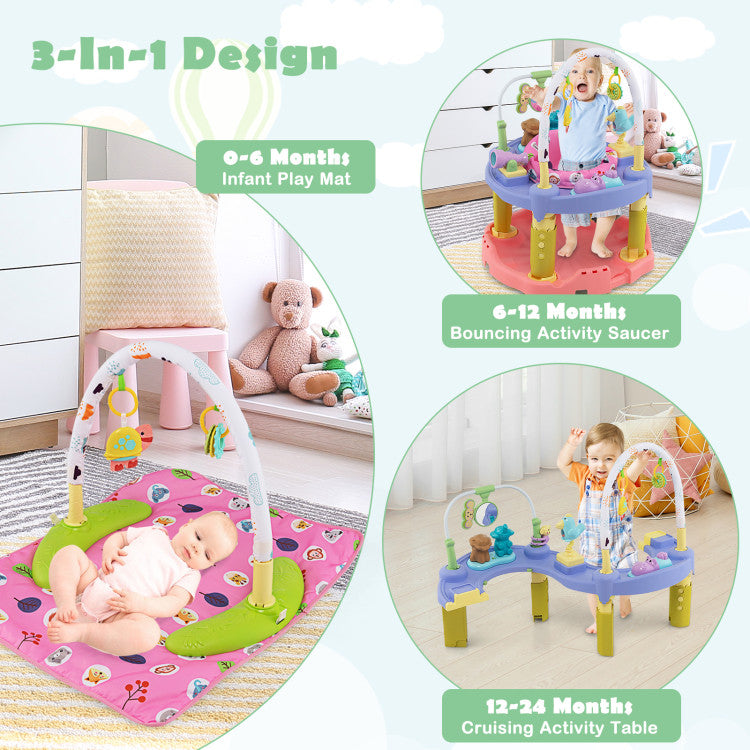 3-in-1 Baby Activity Center with 3-position for 0-24 Months