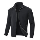 QPNGRP Men's Lightweight Jacket Casual Jacket Waffle Knitted Black Jacket Coat 3XL