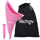 Richgv Female Urination Device, Silicone Female Urinal Women Funnel,Urinal for Camping, Pink