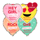 Russell Stover Valentine's Day Conversation Heart Milk & Dark Chocolate Gift Box (3 Piece)