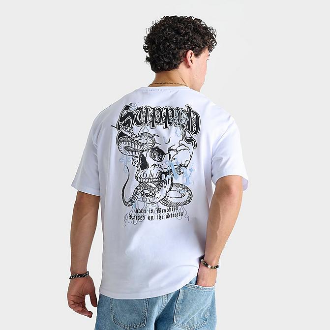 Supply And Demand Men's Skull Snakes T-Shirt in White/White