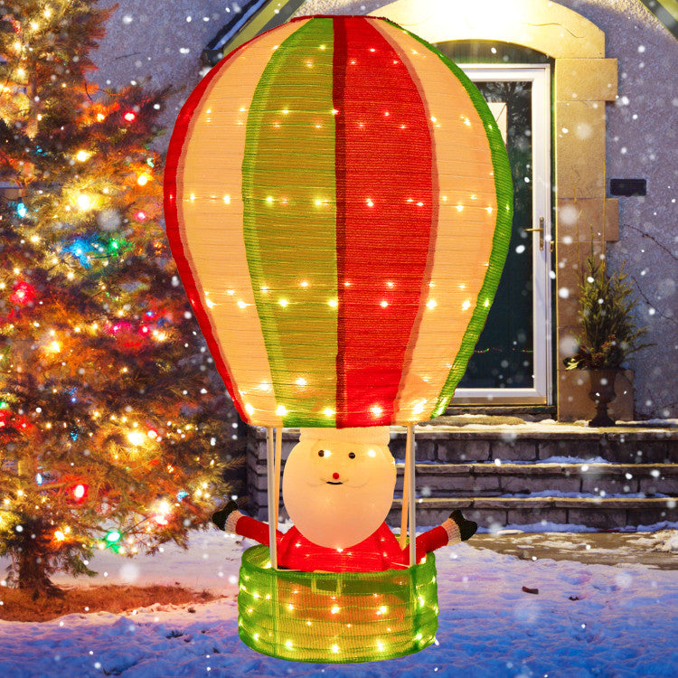 4.5 Feet Christmas Santa Claus with Hot Air Balloon