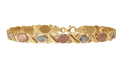 Brilliance Fine Jewelry Hugs and Kisses Gold over Sterling Silver Bracelet