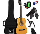 Best Choice Products 38in Beginner Acoustic Guitar Starter Kit w/ Gig Bag, Strap, Digital Tuner, Strings - Natural