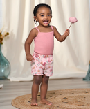 Modern Moments by Gerber Baby Girl Ribbed Bodysuits and Shorts Outfit Sets, 4-Piece, 0/3 -24 Months