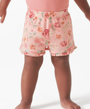 Modern Moments by Gerber Baby Girl Ribbed Bodysuits and Shorts Outfit Sets, 4-Piece, 0/3 -24 Months