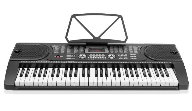 61-Key Electronic Keyboard Piano with Stand, Stool, Headphones and Microphone