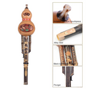 Chinese Handmade Black Bamboo Hulusi Gourd Cucurbit Flute Ethnic Musical Instrument Key of C with Case for Beginner Music Lovers