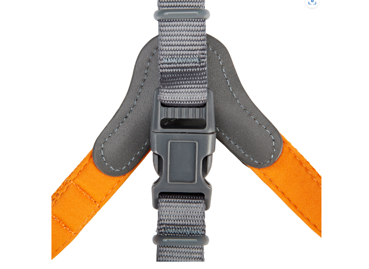 Best Friends Dog Harness-Neoprene Comfort Liner-Orange and Gray, Small