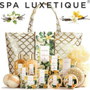 Spa Luxetique Gift Sets for Women - 15 Pcs Vanilla Scent Birthday Gifts Bath Baskets for Her, Mothers Day Gifts