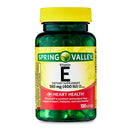 Spring Valley Vitamin E Heart Health Dietary Supplement Soft gels, 180 mg (400 IU), 100 Count