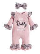 Suanret Valentine's Day Newborn Infant 2Pcs Baby Girls Clothes Leopard 6-9 Months