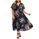 Sundresses for Women Casual Summer, Women Plus Size Maxi Dresses Floral Printed
