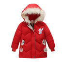 TAIAOJING Kids Toddler Jacket Coat Clothes Padded Cartoon Winter Girls Down Hooded Baby Girls Coat Fall Outfits 120