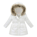 TAIAOJING Toddler Baby Girls Jacket Hooded Kids Winter Thick Warm Hooded Windproof Print Coat Outwear Jackets 2-3 Years
