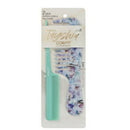 Tayshia by Conair Plastic Wide Tooth Hair Comb and Tail Comb, Blue Floral and Teal, 2 Ct