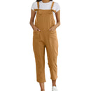 Thhvdrg Jumpsuits for Women Adjustable Straps Overalls Summer Casual Sleeveless Rompers Cropped Long Pants with Pockets