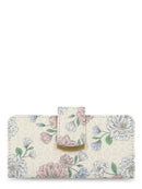 Time and Tru Women's Alexandra Slim Tab Vinyl Wallet, Floral Print