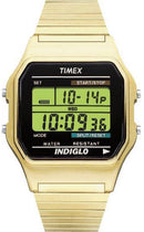 Timex Men's Classic Digital Gold-Tone 34mm Casual Watch, Expansion Band