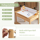Toddler Multifunctional Activity Table and Chair Set with Paper Roll Holder