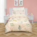 Twin 5-Piece Comforter Set, Kids Mix Sleepy Cats Bed-in-a-Bag