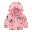 UMfun Toddler Baby Spring Autumn Fashion Long Sleeved Coat Printed Hooded Zipper Windproof Jacket