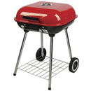 Square Charcoal Barbecue Grill with Wheels