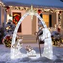 VEIKOUS 5ft Lighted Nativity Scene Christmas Decor Outdoor w/ 150 LED Lights,