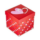 Valentine's Day Small Pink Heart Square Gift Box by Way To Celebrate