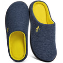 VeraCosy Men's Two-Tone Memory Foam House Slippers Indoor /Outdoor