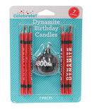 Way to Celebrate! Boom Dynamic Birthday Candles, Assorted Colors, 7 Pieces