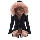 Winter Coats for Women Zpanxa Womens Hooded Warm Winter Overcoat with Faux Fur Lined