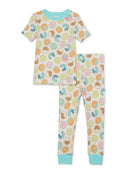 Wonder Nation Toddler Short-Sleeve Long Pants Snug-Fit Cotton Pajama Set, 2-Piece, Sizes 12M-5T
