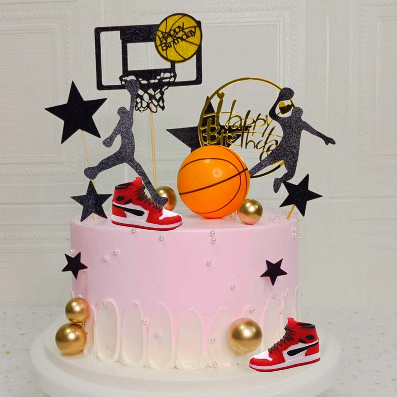 Basketball Cake Topper, 19pcs Basketball Cake Toppers With Sneakers Cake decorations