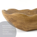 Better Homes & Gardens Indoor Carved Mid-Tone Brown Wood Decorative Dough Bowl