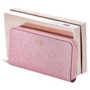 Kate Spade Shimmy Tinsel Glitter Boxed Large Continental Wallet Mitten Pink