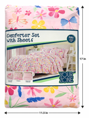 Your Zone 7 Piece Pink Wildflower Polyester Bedding Set for Girls, Full