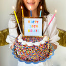Packed Party 'Spell It Out' Customizable Letter Board Cake Topper, Birthday Cake Decoration