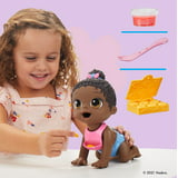 Baby Alive: Lil Snacks 9.5-Inch Doll Black Hair, Brown Eyes Kids Toy for Boys and Girls